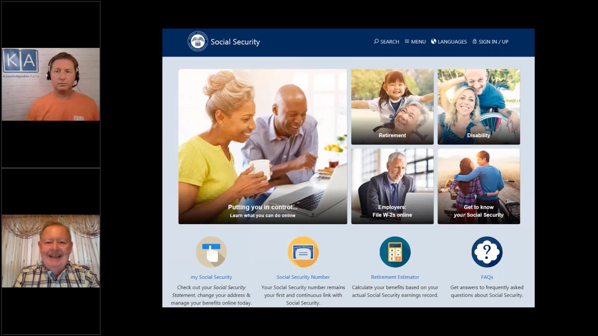 Thumbnail image for Knowledgeable Aging - Ep 113 - Social Security: Putting You in Control